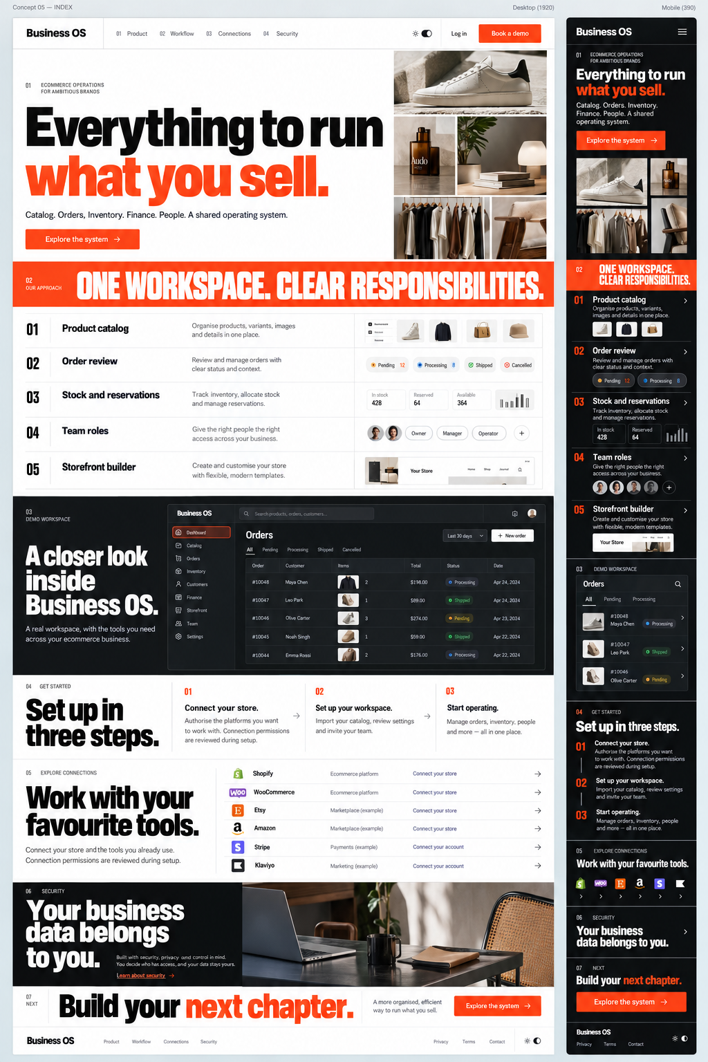 Index approved reference showing desktop and mobile layouts